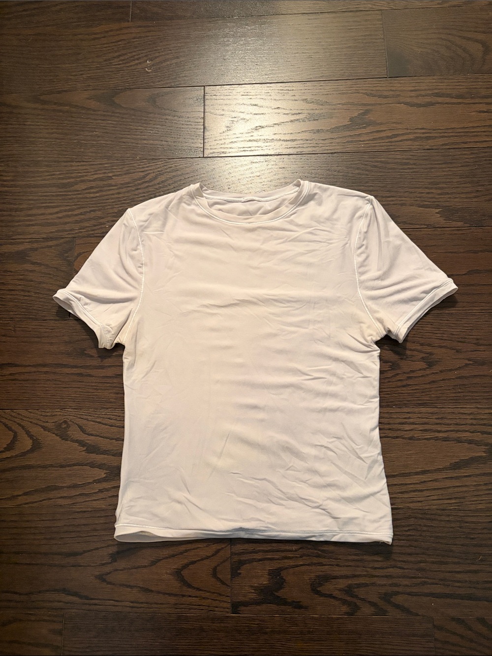 aerie Men's White Short Sleeve Crew Neck Tee